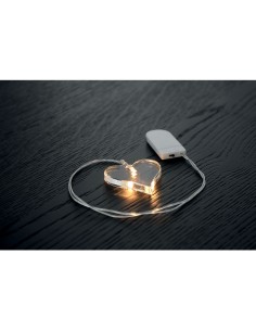 Cuore Acrilico Trasp.5Cm C/Luce Led