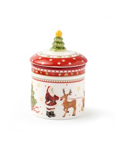 Contenitore X'Mas Porcellana Dia.9,5X14C
