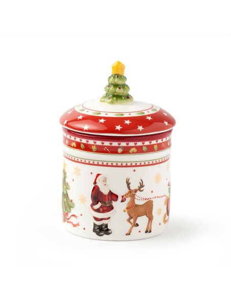 Contenitore X'Mas Porcellana Dia.9,5X14C