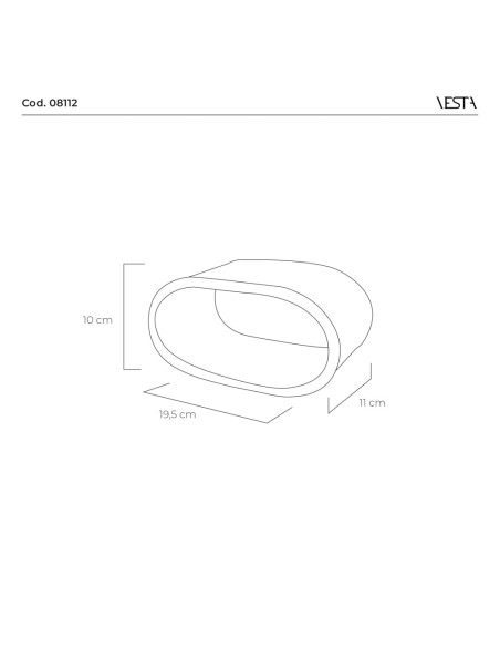 Vesta Home - Lampada Piccola Future·rame·19,5 X 11 X 10 H Th. 10 Mm