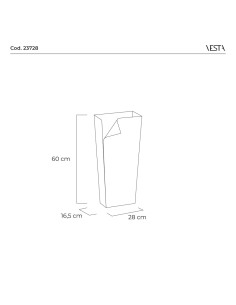 Vesta Home - Portaombrelli Eco·trasparente·28 X 16,5 X 60 H Th. 5 Mm