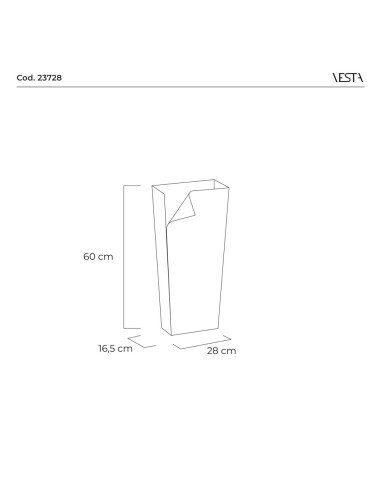 Vesta Home - Portaombrelli Eco·trasparente·28 X 16,5 X 60 H Th. 5 Mm