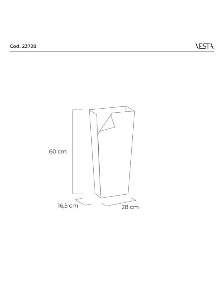 Vesta Home - Portaombrelli Eco·trasparente·28 X 16,5 X 60 H Th. 5 Mm