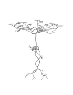 Candelabro Tralcio Metallo effetto Argento 85Cm