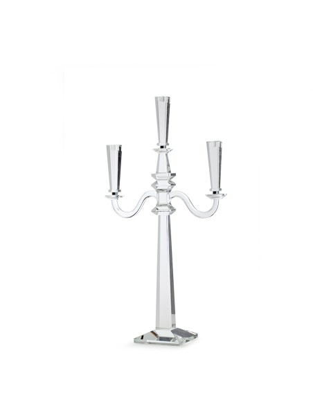 Hervit - Candelabro Cristallo Luxor 90 cm 3 Fiamme