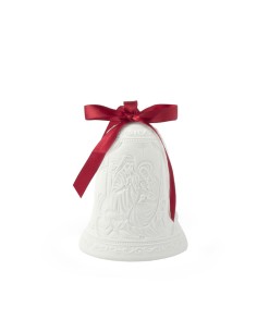 Campana luminosa in Porcellana Bianca 9Cm Rilievo Nativita'