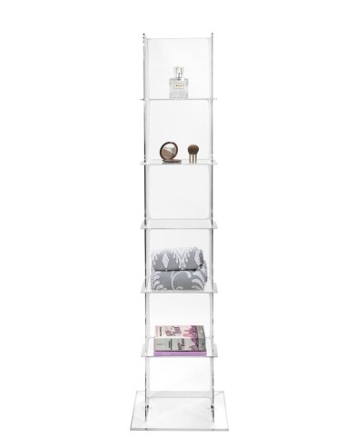 iPLEX Design - Mobiletto ""BABEL"" - Trasparente - 35x152x30 cm