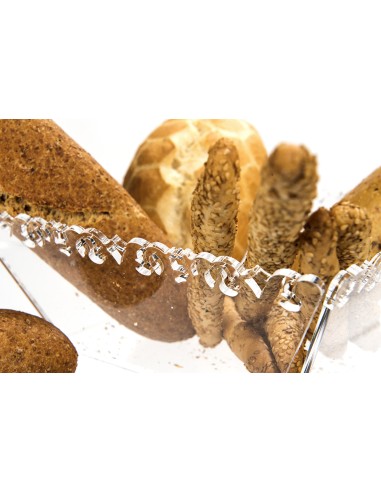 iPLEX Design - ""GALATEA"" Cestino portapane Trasparente - 22x8,6x22 cm