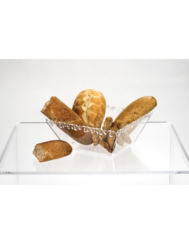 iPLEX Design - ""GALATEA"" Cestino portapane Trasparente - 22x8,6x22 cm
