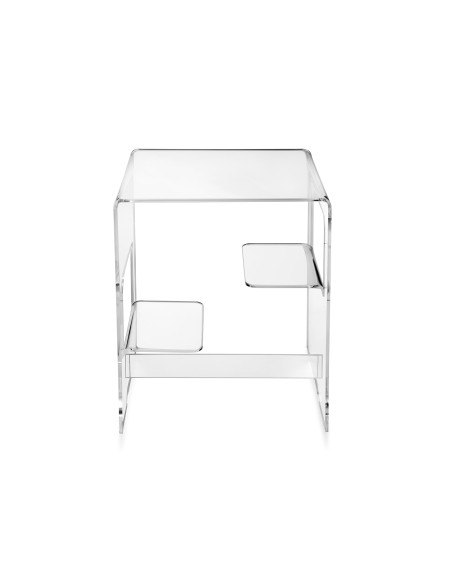 iPLEX Design - Tavolino/Comodino ""ENAN"" Trasparente - 37x46x30 cm