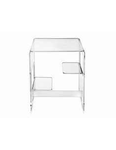 iPLEX Design - Tavolino/Comodino ""ENAN"" Trasparente - 37x46x30 cm