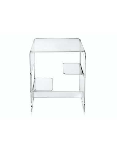 iPLEX Design - Tavolino/Comodino ""ENAN"" Trasparente - 37x46x30 cm