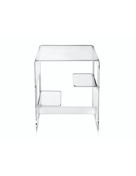 iPLEX Design - Tavolino/Comodino ""ENAN"" Trasparente - 37x46x30 cm