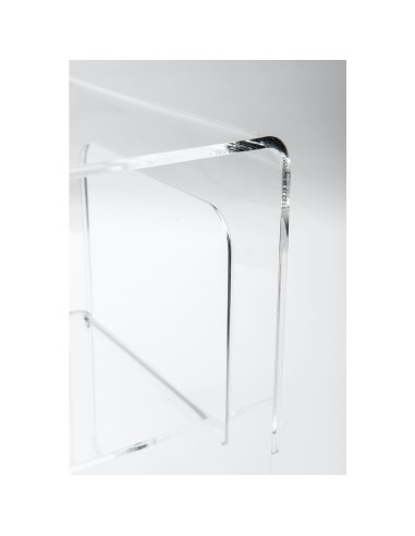 iPLEX Design - Tavolino/Comodino ""ENAN"" Trasparente - 37x46x30 cm