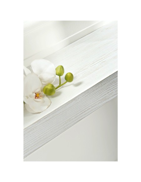 iPLEX Design - Consolle ""MAUGENIO"" Habitat bianco supremo - Trasparente/WOOD BIANCO - 100x86x32 cm