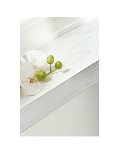 iPLEX Design - Consolle ""MAUGENIO"" Habitat bianco supremo - Trasparente/WOOD BIANCO - 100x86x32 cm