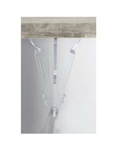 iPLEX Design - Consolle ""MAUGENIO"" Habitat grigio atrium - Trasparente/WOOD GRIGIO - 100x86x32 cm 2