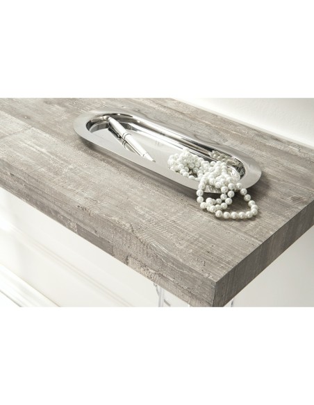 iPLEX Design - Consolle ""MAUGENIO"" Habitat grigio atrium - Trasparente/WOOD GRIGIO - 100x86x32 cm