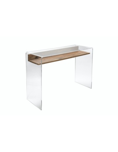 iPLEX Design - ""MOREMORE 18"" Scrivania Habitat rovere - Trasparente/BROWN WOOD - 100x75x40 cm