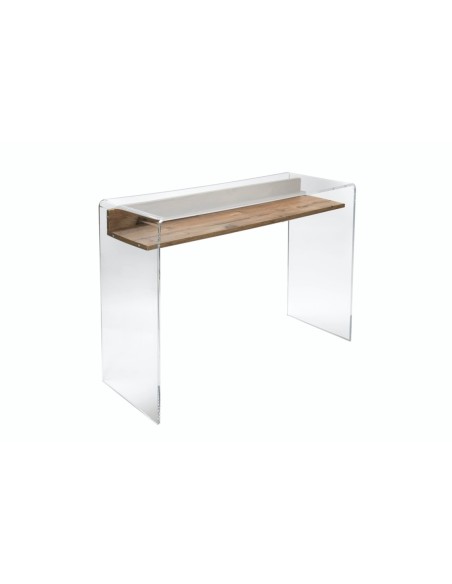 iPLEX Design - ""MOREMORE 18"" Scrivania Habitat rovere - Trasparente/BROWN WOOD - 100x75x40 cm