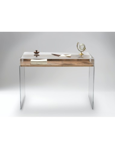 iPLEX Design - ""MOREMORE 18"" Scrivania Habitat rovere - Trasparente/BROWN WOOD - 100x75x40 cm