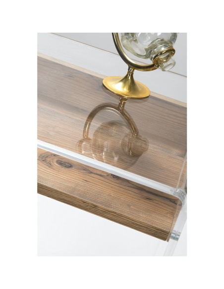iPLEX Design - ""MOREMORE 18"" Scrivania Habitat rovere - Trasparente/BROWN WOOD - 100x75x40 cm