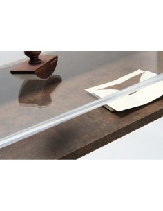 iPLEX Design - ""MOREMORE 18"" Scrivania Habitat corten - Trasparente/WOOD CORTEN - 100x75x40 cm 2