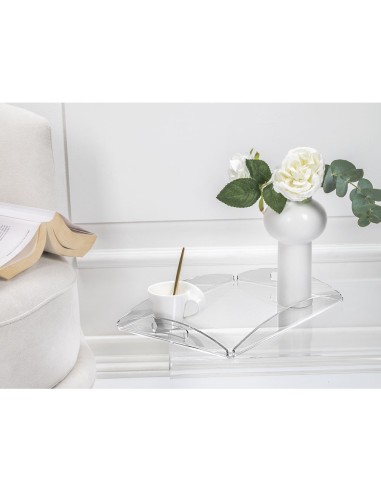 iPLEX Design - Serving Vassoio Piccolo Trasparente in plexiglass - 32,5x4,5x23 cm