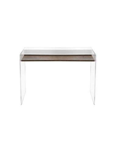 iPLEX Design - ""MOREMORE 18"" Scrivania Habitat corten - Trasparente/WOOD CORTEN - 100x75x40 cm
