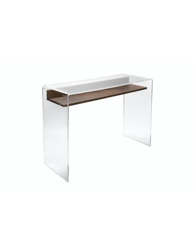 iPLEX Design - ""MOREMORE 18"" Scrivania Habitat corten - Trasparente/WOOD CORTEN - 100x75x40 cm