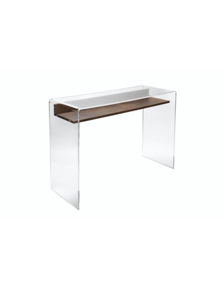 iPLEX Design - ""MOREMORE 18"" Scrivania Habitat corten - Trasparente/WOOD CORTEN - 100x75x40 cm