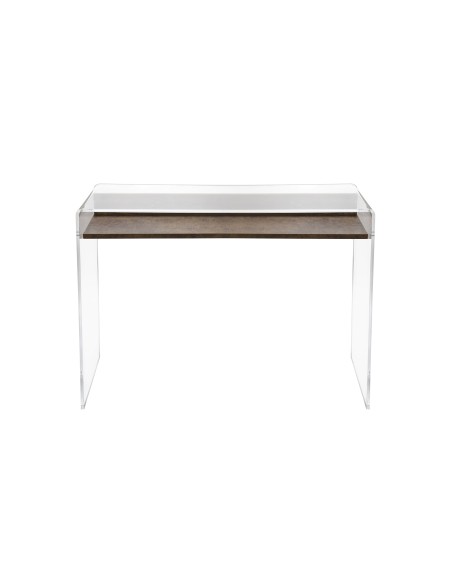 iPLEX Design - ""MOREMORE 18"" Scrivania Habitat corten - Trasparente/WOOD CORTEN - 100x75x40 cm