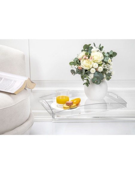 iPLEX Design - Serving Vassoio Grande Trasparente in plexiglass - 45,5x6x32 cm