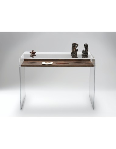 iPLEX Design - ""MOREMORE 18"" Scrivania Habitat corten - Trasparente/WOOD CORTEN - 100x75x40 cm