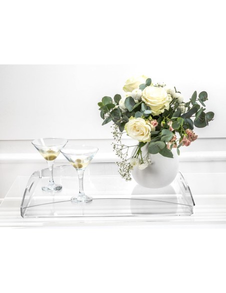 iPLEX Design - Serving Vassoio Grande Trasparente in plexiglass - 45,5x6x32 cm