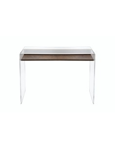 iPLEX Design - ""MOREMORE 18"" Scrivania Habitat corten - Trasparente/WOOD CORTEN - 100x75x40 cm
