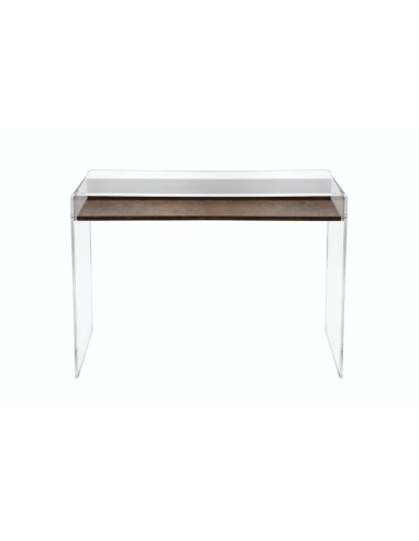 iPLEX Design - ""MOREMORE 18"" Scrivania Habitat corten - Trasparente/WOOD CORTEN - 100x75x40 cm
