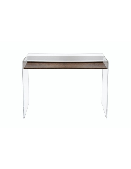 iPLEX Design - ""MOREMORE 18"" Scrivania Habitat corten - Trasparente/WOOD CORTEN - 100x75x40 cm