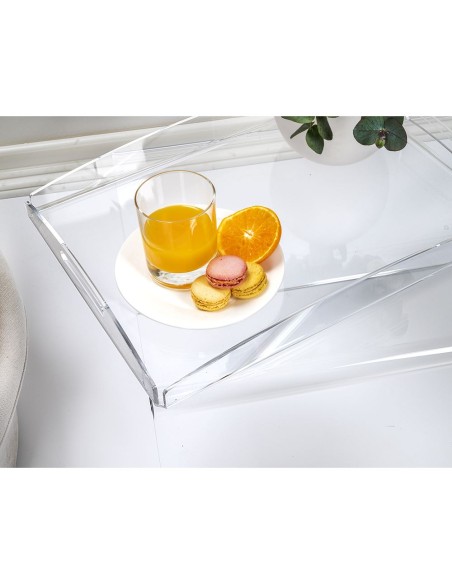 iPLEX Design - Serving Vassoio Grande Trasparente in plexiglass - 45,5x6x32 cm