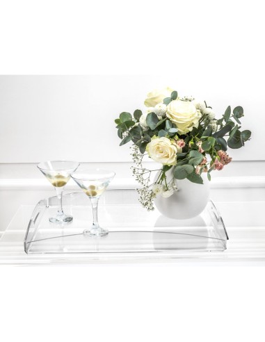 iPLEX Design - Serving Vassoio Grande Trasparente in plexiglass - 45,5x6x32 cm
