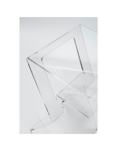iPLEX Design - Tavolino ""VASSALLO"" - Trasparente - 33x49x27 cm