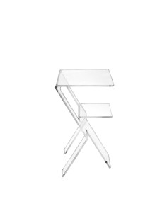 iPLEX Design - Tavolino ""VASSALLO"" - Trasparente - 33x49x27 cm