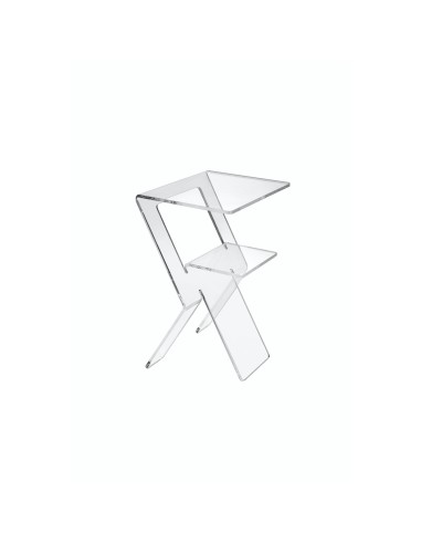 iPLEX Design - Tavolino ""VASSALLO"" - Trasparente - 33x49x27 cm