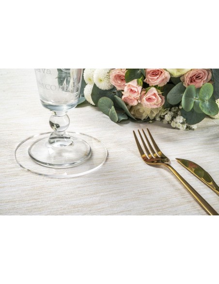 iPLEX Design - Serving Sottobicchiere Trasparente in plexiglass - 10x0,3x10 cm