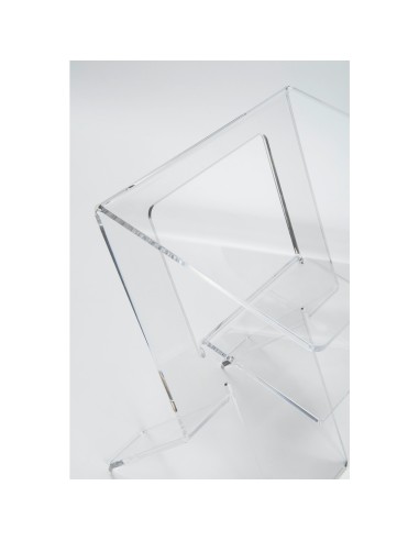 iPLEX Design - Tavolino ""VASSALLO"" - Trasparente - 33x49x27 cm