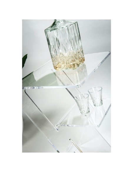 iPLEX Design - Tavolino ""VASSALLO"" - Trasparente - 33x49x27 cm