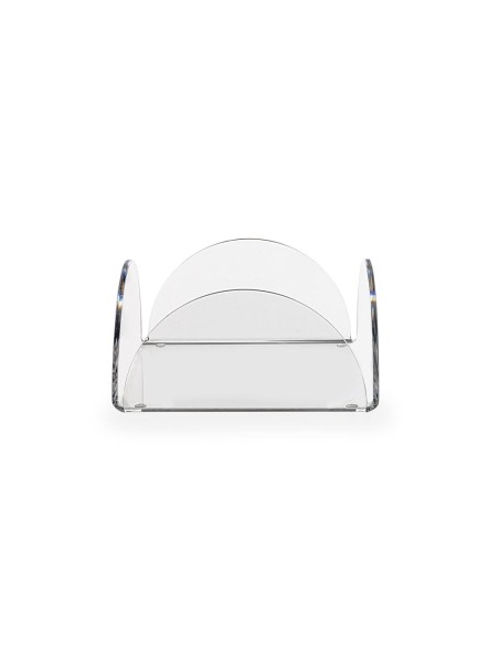 iPLEX Design - Serving Portatovaglioli Orizzontale Trasparente in plexiglass - 17,5x9x17,5 cm