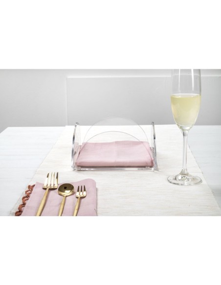 iPLEX Design - Serving Portatovaglioli Orizzontale Trasparente in plexiglass - 17,5x9x17,5 cm