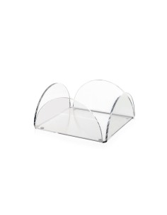 iPLEX Design - Serving Portatovaglioli Orizzontale Trasparente in plexiglass - 17,5x9x17,5 cm