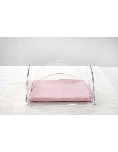 iPLEX Design - Serving Portatovaglioli Orizzontale Trasparente in plexiglass - 17,5x9x17,5 cm